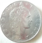 monedas de Europa - Italia -  1956 (Reverso)