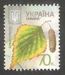 Stamps Ukraine -  Flora, betula pendula