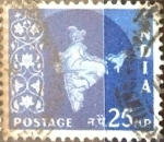Stamps India -  Intercambio 0,20 usd 25 np. 1957