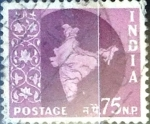 Stamps : Asia : India :  Intercambio 0,20 usd 75 np. 1957