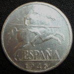 monedas de Europa - Espa�a -  1945 (Anverso)