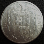 monedas de Europa - Espa�a -  1945 (Reverso)