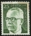 Stamps Germany -  Presidente Heinemann