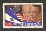 Stamps : America : El_Salvador :  656 - El presidente Lemus con Eisenhower, en visita a Estados Unidos