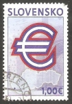 Stamps : Europe : Slovakia :  520 - 1 de Junio de 2009, entrada de Eslovaquia en la zona Euro