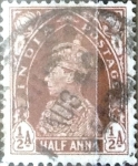 Stamps India -  Intercambio 0,20 usd 1/2 a. 1937