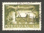 Stamps Portugal -  831 - Centº del ferrocarril, primera locomotora