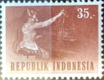 Stamps Indonesia -  Intercambio 0,20 usd 35 r. 1964