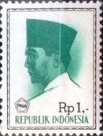 Stamps : Asia : Indonesia :  Intercambio 0,20 usd 1 rp. 1966
