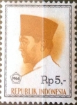 Sellos de Asia - Indonesia -  Intercambio 0,20 usd 5 rp. 1966