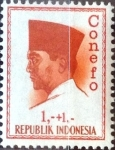Stamps : Asia : Indonesia :  Intercambio 0,20 usd 1 + 1 rp. 1965