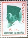 Sellos de Asia - Indonesia -  Intercambio 0,20 usd 6 + 4 rp. 1965