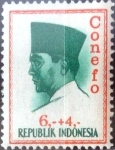 Sellos del Mundo : Asia : Indonesia : Intercambio 0,20 usd 6 + 4 rp. 1965
