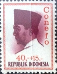 Stamps Indonesia -  Intercambio 0,20 usd 40 + 15 rp. 1965