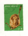 Stamps : Europe : Greece :  Instrumento musical