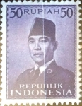 Stamps Indonesia -  Intercambio 0,95 usd 50 rp. 1953