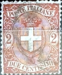 Sellos de Europa - Italia -  Intercambio 1,75 usd 2 cent. 1896