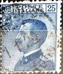 Stamps Italy -  Intercambio 0,30 usd 25 cent. 1908
