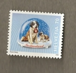 Stamps Switzerland -  Perro con cria