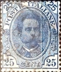 Stamps Italy -  Intercambio 9,00 usd 25 cent. 1891