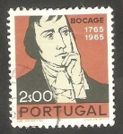 Sellos de Europa - Portugal -  1005 - II Centº del nacimiento del poeta Manuel María Barbosa de Bocage
