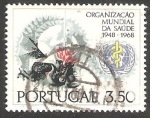 Stamps Portugal -  1039 - 20 anivº de la Organización Mundial de la Salud