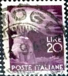 Sellos de Europa - Italia -  Intercambio 0,20 usd 20 liras 1945
