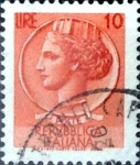 Stamps Italy -  Intercambio 0,20 usd 10 liras 1968