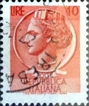 Stamps Italy -  Intercambio 0,20 usd 10 liras 1968