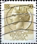 Stamps Italy -  Intercambio 0,20 usd 50 liras 1968