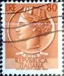 Stamps Italy -  Intercambio 0,20 usd 80 liras 1955