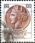 Stamps Italy -  Intercambio 0,20 usd 100 liras 1968