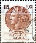 Stamps Italy -  Intercambio 0,20 usd 100 liras 1968