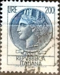 Stamps Italy -  Intercambio 0,20 usd 200 liras 1968