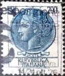 Stamps Italy -  Intercambio 0,20 usd 200 liras 1968