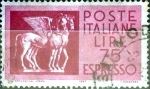 Stamps Italy -  Intercambio 0,20 usd 75 liras 1958