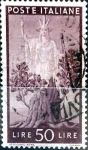 Stamps Italy -  Intercambio 0,20 usd 50 liras 1945
