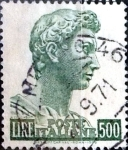 Stamps Italy -  Intercambio 0,20 usd 500 liras 1957