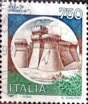 Stamps Italy -  Intercambio 0,75 usd 750 liras 1990