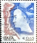 Stamps Italy -  Intercambio 0,70 usd 65 cent. 2004