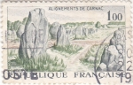 Stamps France -  menhires en Carnac