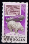 Sellos de Asia - Mongolia -  50 anivº del vuelo polar del Zeppelin