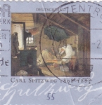 Stamps Germany -  Carl Spitzweg 1808-1885