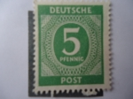 Stamps Germany -  Cifras-5 Pfennig.