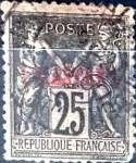 Stamps : Europe : France :  Intercambio 0,95 usd 1 piastra 1886