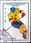Stamps Madagascar -  Intercambio 0,20 usd 60 francos 1991