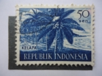 Sellos de Asia - Indonesia -  Kelapa - Coco (Cocos nucifera)- Palmera-Serie:Productos Agrícolas.