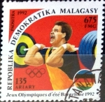 Stamps Madagascar -  Intercambio cxrf 0,45 usd 675 francos 1992
