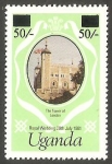 Stamps Uganda -  259 a - La Torre de Londres