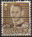 Sellos del Mundo : Europa : Dinamarca : DINAMARCA 1948 Scott 307 Sello Rey Federico IX usado